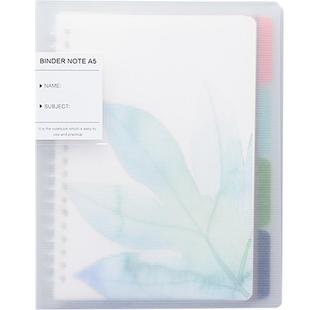 A4活页本可拆卸小清新记事本手账本B5活页笔记本子文具少女大学生创意大号厚线圈本A5活页夹外壳塑料扣环