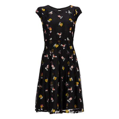 声雨竹连衣裙时尚领口浪漫蕾丝