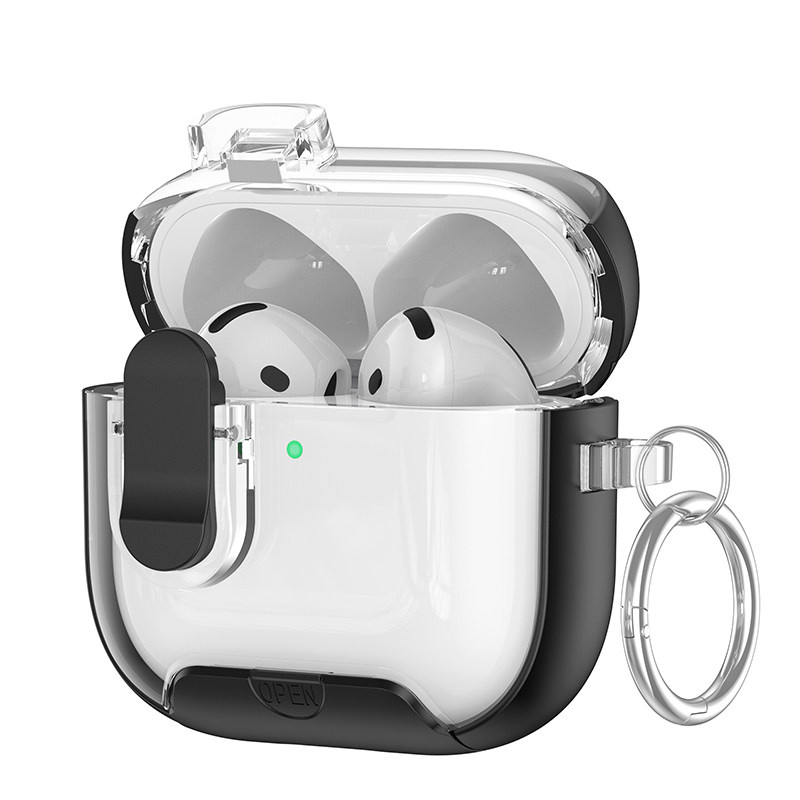 透明硬壳适用苹果耳机airpods4保护套airpodspro2耳机4代保护壳airpodspro二代air4第4代耳机