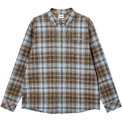 杰克琼斯衬衫男款2026年春季衬衣宽松纯棉渐变复古格子上衣男装