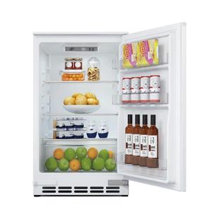 索伊超薄台下双开门嵌入式冰箱高贵风卧式冰箱底部散热单冷冻65L