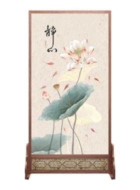 新中式实木屏风客厅玄关入户遮挡