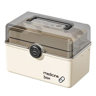 2025新款药箱家庭装大号医用型常备药一整套防儿童带锁高颜值分层