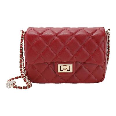 百丽包包女时尚菱格绗缝包女夏季新款链条单肩斜挎包X5971BX2