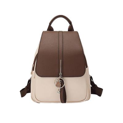 稻草人2025新款通勤双肩包女大学生背包大容量书包时尚出游旅行包