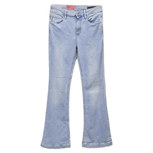 ABLE JEANS薄款冰爽马蹄裤女士牛仔微喇裤百搭高腰弹力潮流长裤