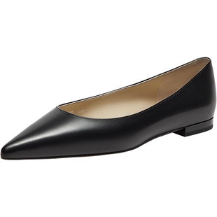 HGK舒适尖头低跟花苞鞋通勤浅口女鞋百搭低跟平底单鞋WAT01AQ5