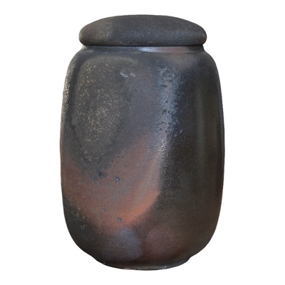 云南建水醒茶罐紫陶柴烧窑变火痕