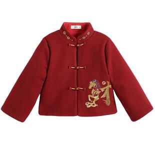 罗蒙童装儿童唐装男童冬过年本命年马年新中式国风衣拜年服演出服