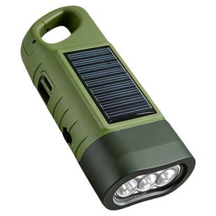 太阳能LED手电筒户外迷你便携充电式手摇发电持久续航应急工作灯