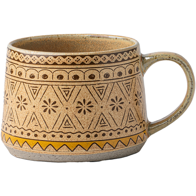 新款马克杯波西米亚风陶瓷水杯