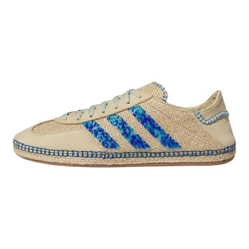 CLOT x Adidas Gazelle 亚麻卡其色 男女低帮复古休闲板鞋 IH3641