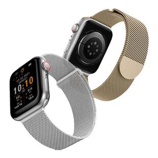 AppleWatch11代10/9手表带se编织金属表带扣磁吸透气腕带se适用于苹果手表UItra2代双节米兰尼斯49mm男女通用