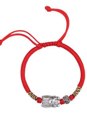 手绳纯银一鸣惊人红绳手绳手链