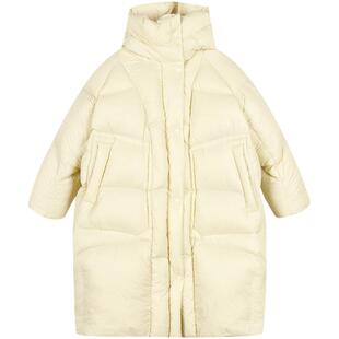 江南布衣童装保暖中长款连帽加厚泡芙羽绒服冬男女童jnbybyjnby