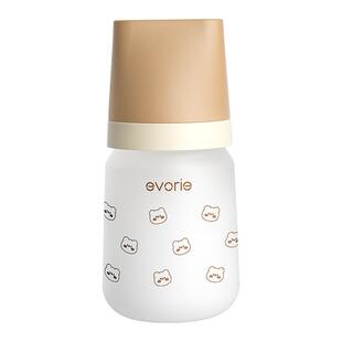 evorie爱得利小熊奶瓶玻璃新生婴儿防胀气0-6-12个月初生宝宝专用