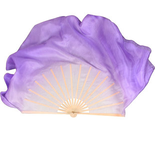 中国舞真丝舞蹈扇子双面加长古典舞长绸扇舞蹈考级跳舞大扇子丝巾