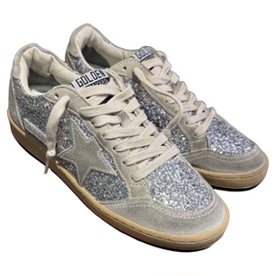 韩国东大门代购正品女2025春季新款五角星星亮片亮晶晶牛皮小脏鞋