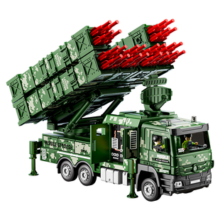 儿童导弹车玩具坦克炮弹车可发射火箭炮模型男孩仿真军事运输车