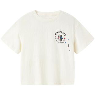 MINIPEACE×卡斯波和丽莎联名太平鸟童装男童短袖T恤夏装简潮背图