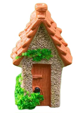 微景观蘑菇树桩房屋子路牌摆件