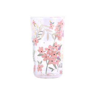 蓝莲花家居办公室女生喝水杯高硼硅玻璃杯耐热高颜值杯子网红茶杯