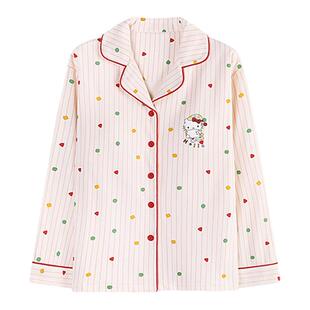卡通睡衣女款夏季纯棉纱布短袖ins日系可爱春秋天家居服三件套装