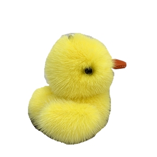 可爱玩偶水貂毛小黄鸭包包挂件毛绒公仔车钥匙扣配饰