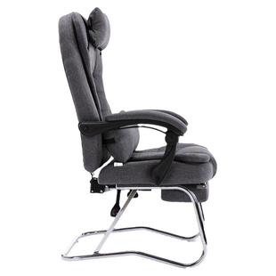 布艺家用电脑椅职员牛皮老板椅午休可躺弓形办公椅久坐舒服座椅子