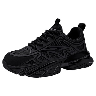 JEEPSPIRIT吉普黑武士男鞋秋季新款休闲运动鞋男款厚底机甲老爹鞋