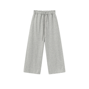 OLAMIMI儿童亲子2026春运动百搭侧缝毛边脚口绳直筒卫裤校园裤