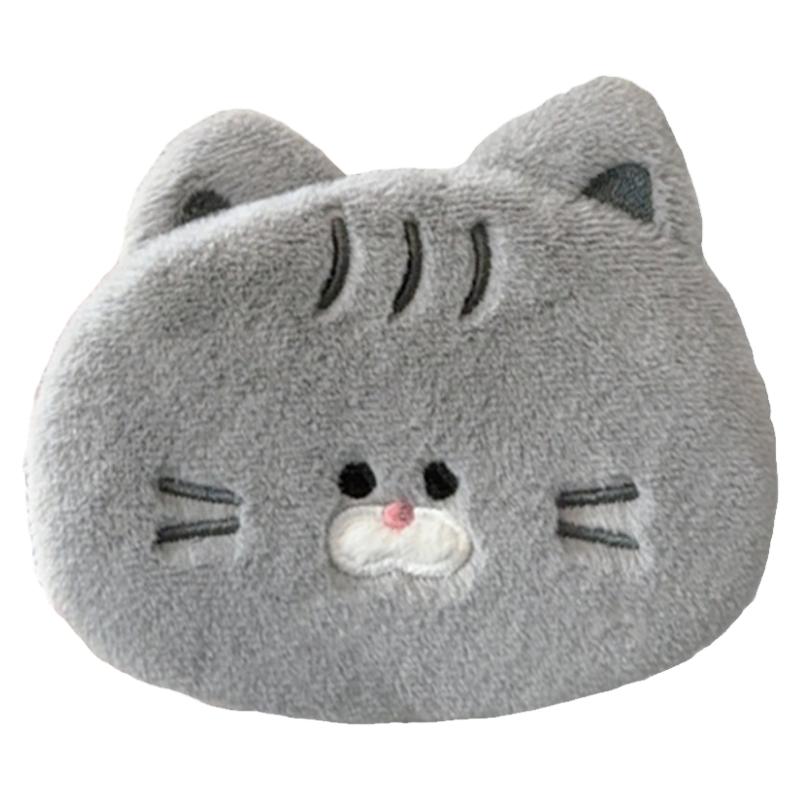 原创可爱猫咪毛绒挂脖零钱耳机包