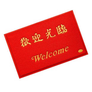 特厚红色入户地垫丝圈进门门口脚垫防滑欢迎光临门垫迎宾地垫公司