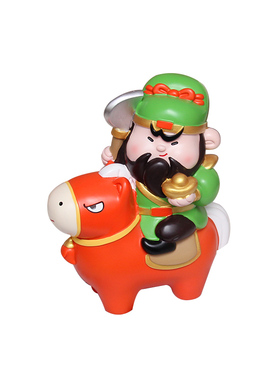 五路财神摆件关羽财神爷马年招财玄关客厅酒柜装饰品乔迁开业礼物