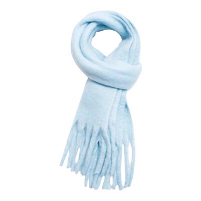 韩国ins海盐蓝围巾秋冬保暖松软