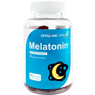 美国进口oppuland褪黑素软糖melatonin褪黑素安瓶5mg90粒安眠