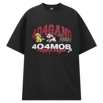 404MOB小狗刺绣凉感短袖T恤男女索罗娜超火美式防晒宽松体恤上衣t