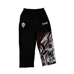 Breathedivinity美式潮牌男运动裤慢跑运动健身印花休闲直筒长裤