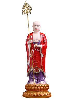 陶瓷站像地藏王菩萨佛像家用摆件