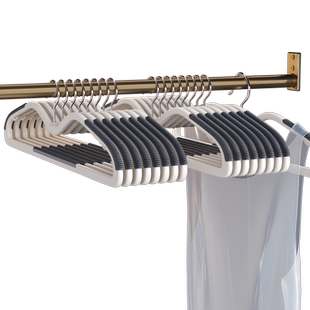佳帮手2026缩脖子衣架家用挂衣防滑无痕防肩角宿舍省空间短颈衣挂