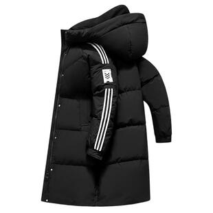 鸭鸭品牌羽绒服男女款2024新款中长款过膝青少年加厚保暖情侣外套