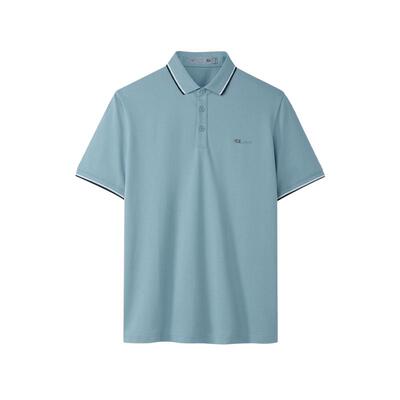 海澜之家胸口字母透气短袖男