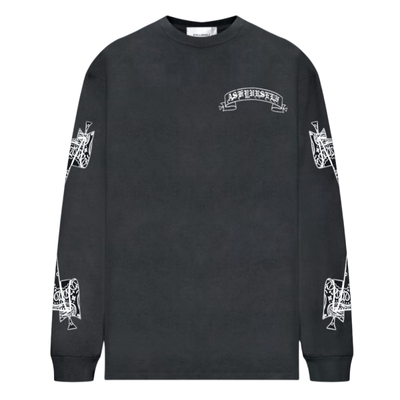 Askyurself美式水洗做旧长袖T恤