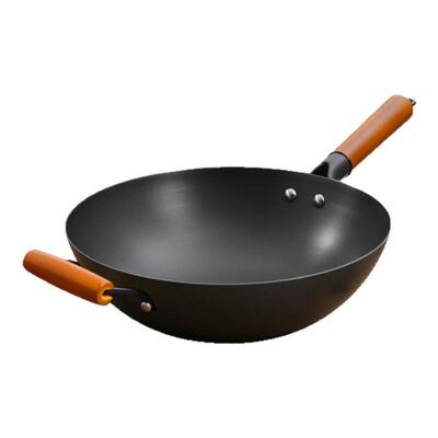 爱仕达精铁32/34cm无涂层炒锅