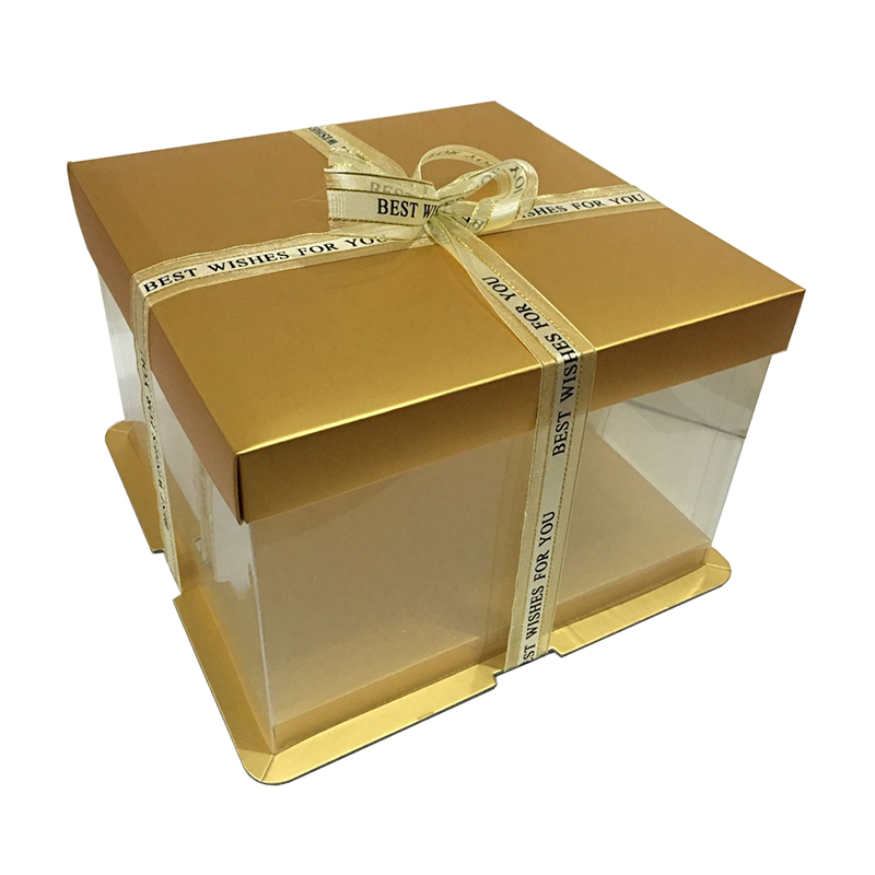生日四寸蛋糕盒4寸6寸8寸10寸12寸全透明双层包装盒六寸包装盒子