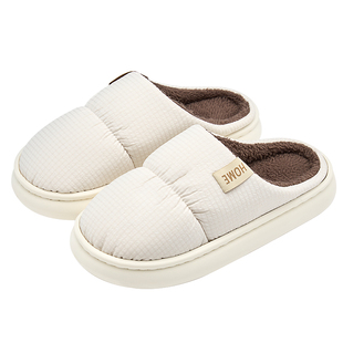 防水棉拖鞋女款冬季2025新款室内家居防滑保暖加绒加厚毛绒棉鞋男