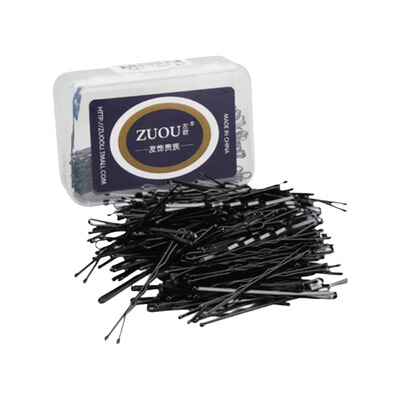 黑色一字夹后脑勺固定碎发夹子波浪钢夹子头饰小黑卡子发夹发卡女