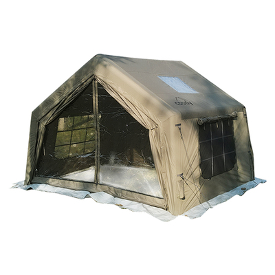 酷迪coody军绿9平拓展充气帐篷棉布军事风格露营野营模块帐篷防雨