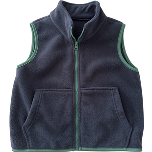 25新款亲子儿童摇粒绒马甲秋冬男女童加绒加厚坎肩中大童保暖背心
