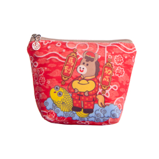原创马年小钱包卡通可爱2026新款包包新年礼物儿童布艺硬币零钱包